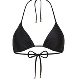 Obsidian black adjustable triangle Mila bikini top by Aventura Swimwear.