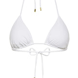 White adjustable triangle Mila bikini top by Aventura Swimwear.