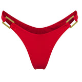 Scarlet red Brazilian cut bikini bottom by Aventura Swimwear.