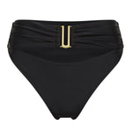 Obsidian black high waist Seraphina bikini bottom by Aventura Swimwear. 