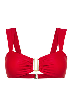 Ruby red Seraphina bralette bikini top by Aventura Swimwear. 