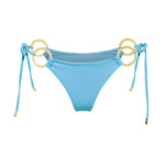 Crystal blue adjustable Brazilian cut Nisa bikini bottom by Aventura Swimwear. 