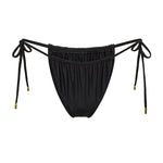 Adjustable black Mila bikini bottom by Aventura Swimwear. 
