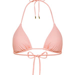 Sunset peach adjustable triangle Mila bikini top by Aventura Swimwear. 
