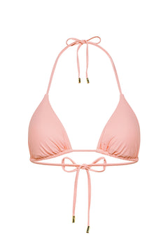 Sunset peach adjustable triangle Mila bikini top by Aventura Swimwear. 