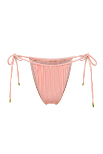 Adjustable peach Mila bikini bottom by Aventura Swimwear. 