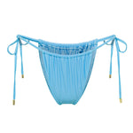 Adjustable crystal blue Mila bikini bottom by Aventura Swimwear. 