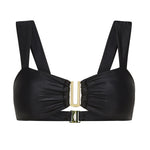 Obsidian black Seraphina bralette bikini top by Aventura Swimwear. 